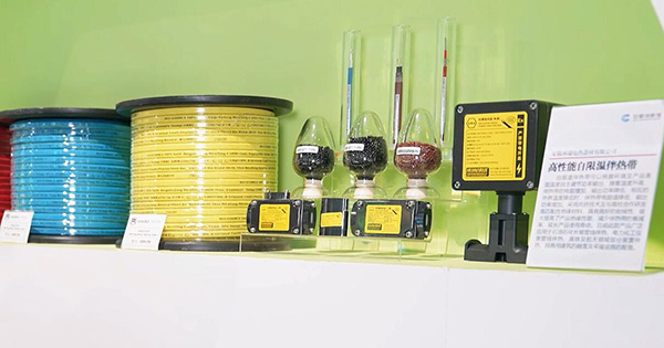 高性能自限溫伴熱帶產(chǎn)品入選安徽創(chuàng)新館展示。 環(huán)瑞電熱供圖